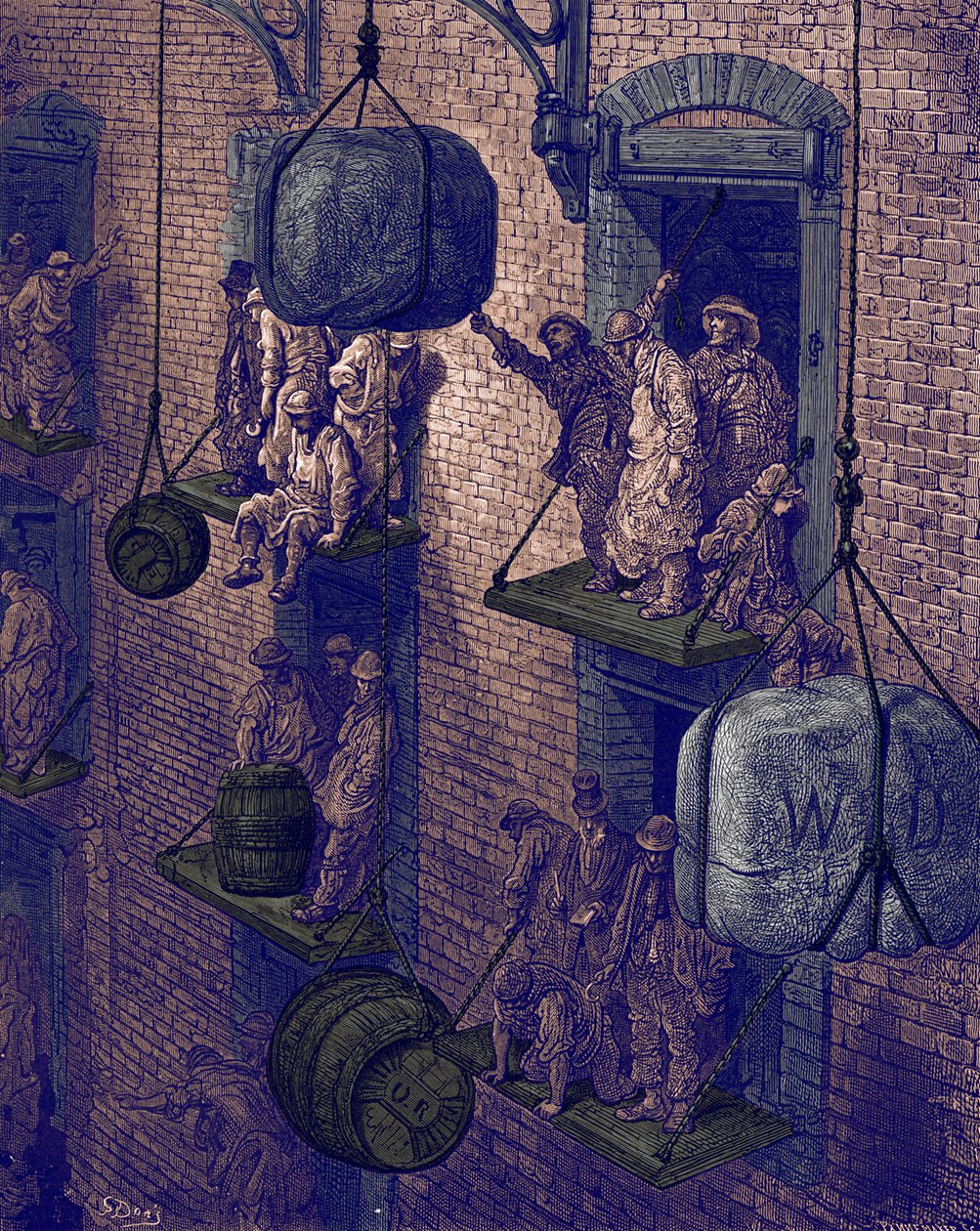 Armazenagem na cidade por Gustave Doré de Gustave Dore