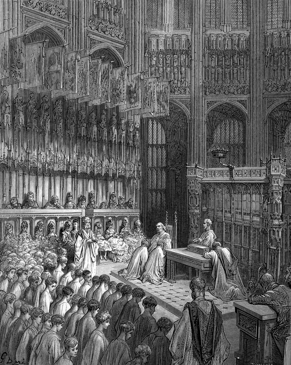 Abadia de Westminster - Confirmação dos Westminster Boys por Doré de Gustave Dore