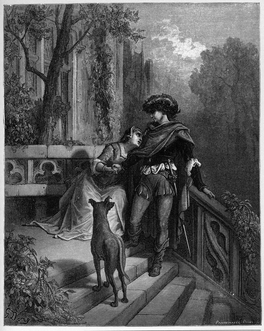 les deux pigeons - os dois pombos - de "Fables" de Jean de La Fontaine de Gustave Dore