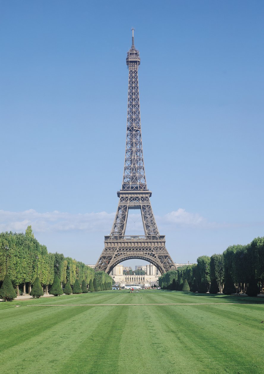 A, torre eiffel, vista, direção, a, palais chaillot, construído, 1887-89 de Gustave Eiffel