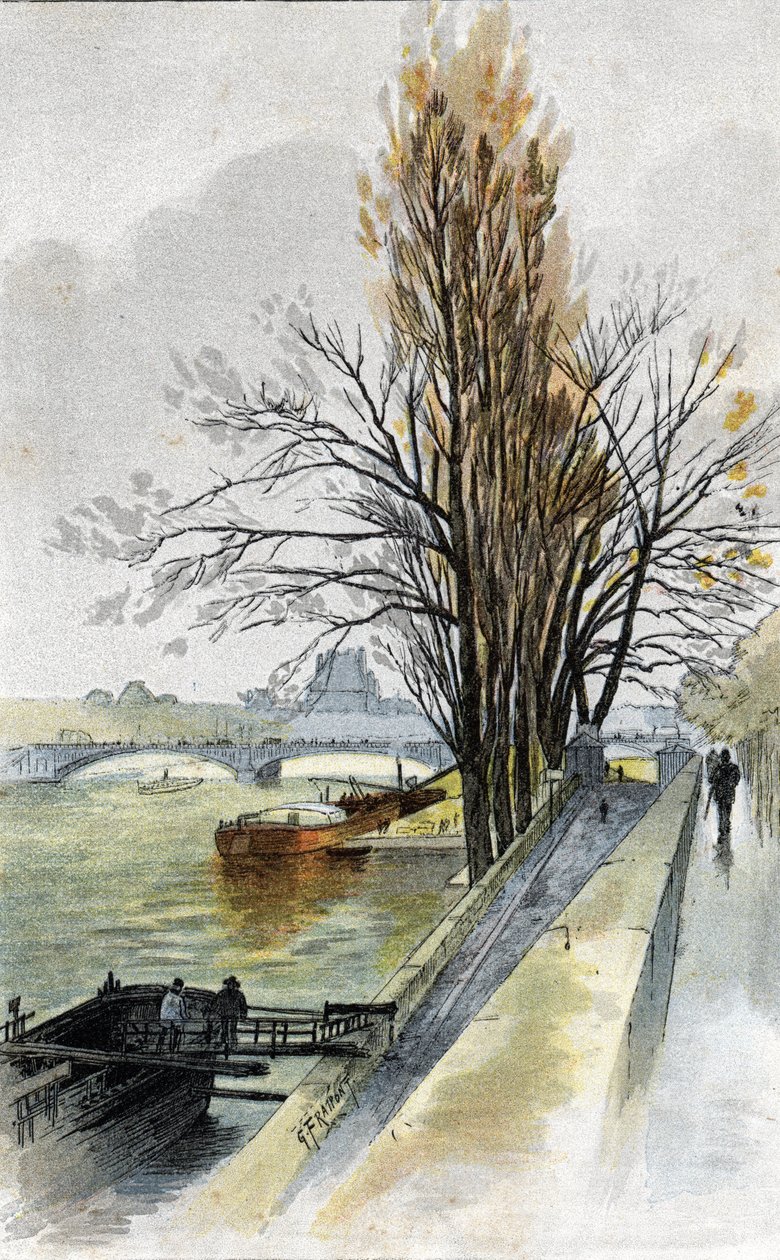 Vista da ponte do solferino de Quai d