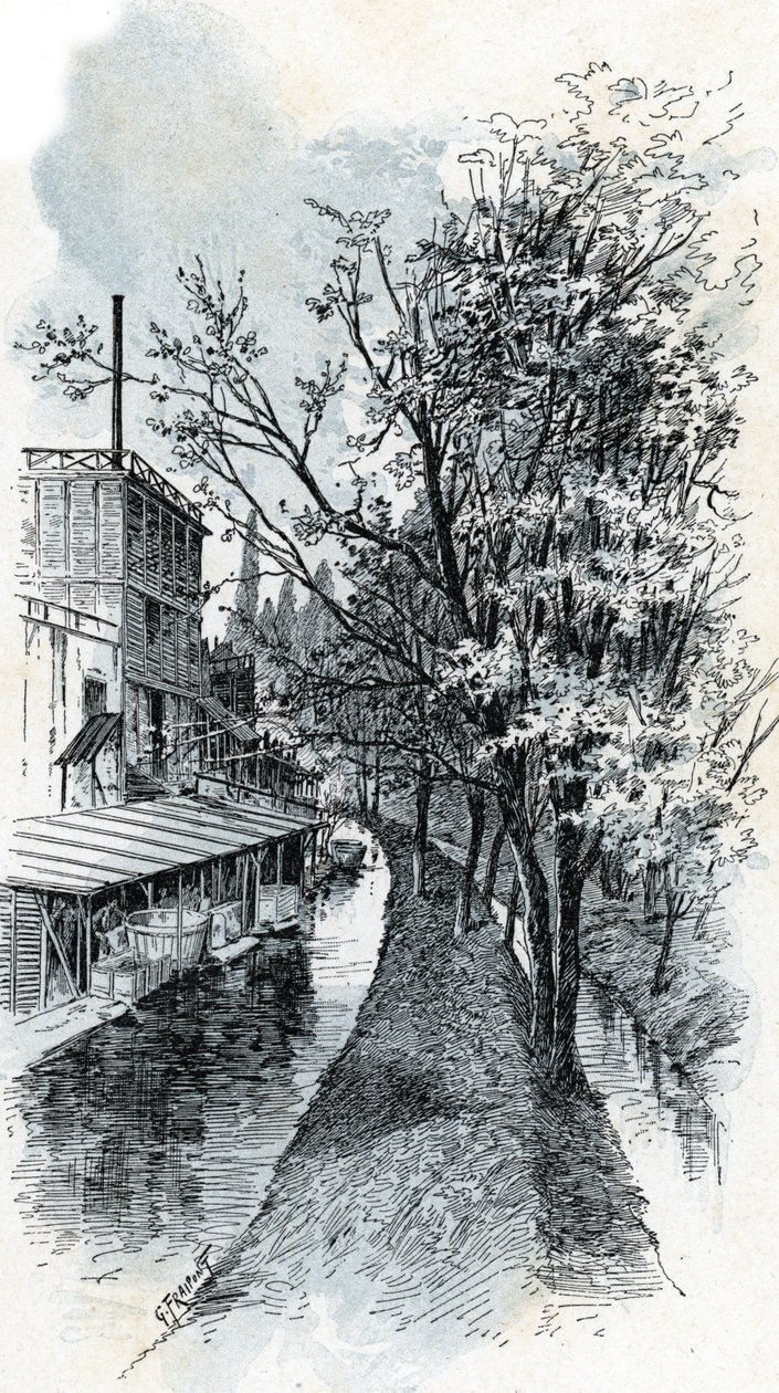 Vista dos dois rios Bievre do Boulevard d