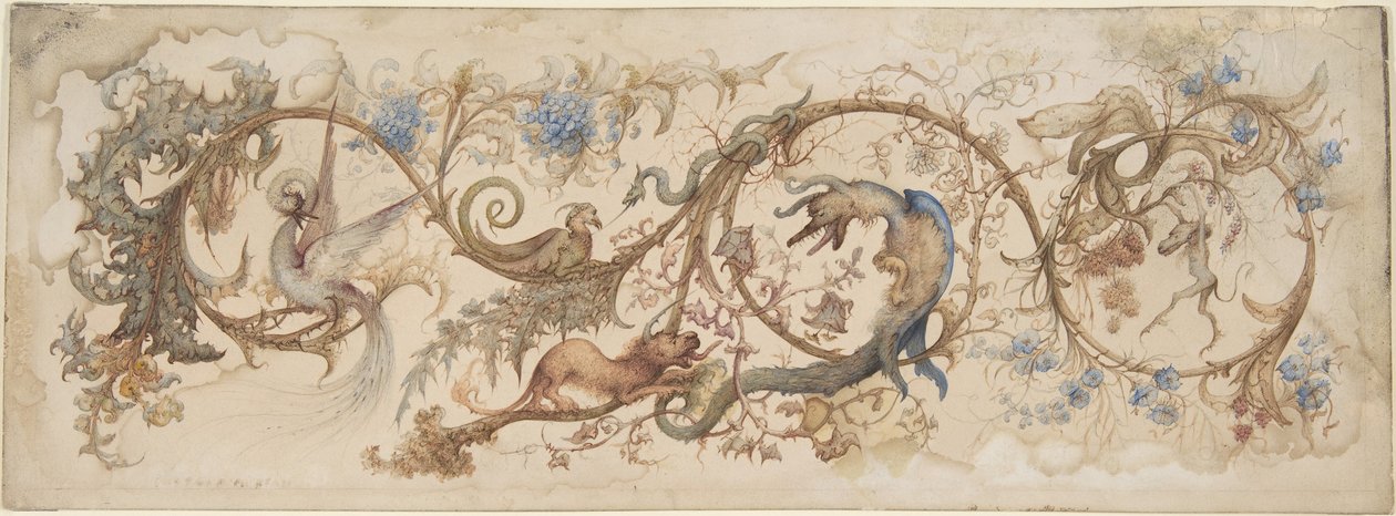 Alegoria dos Vícios, 1840-98. de Gustave Gustave Moreau,Moreau