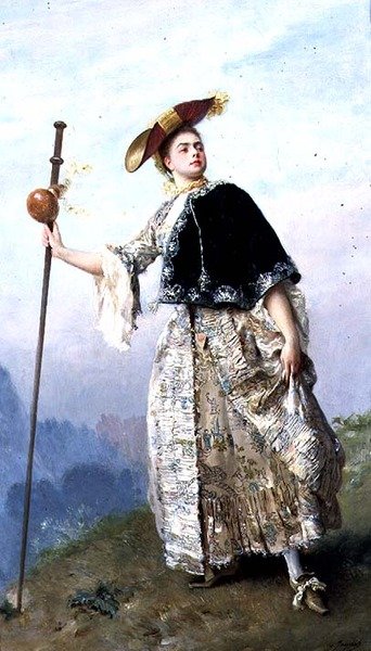 A Mulher da Moda (painel) de Gustave Jacquet