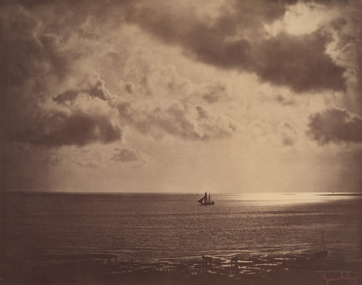 Brigadeiro na Água, 1856. de Gustave Le Gray