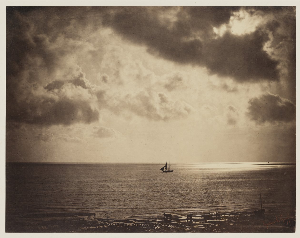 Brig na água, 1856 de Gustave Le Gray