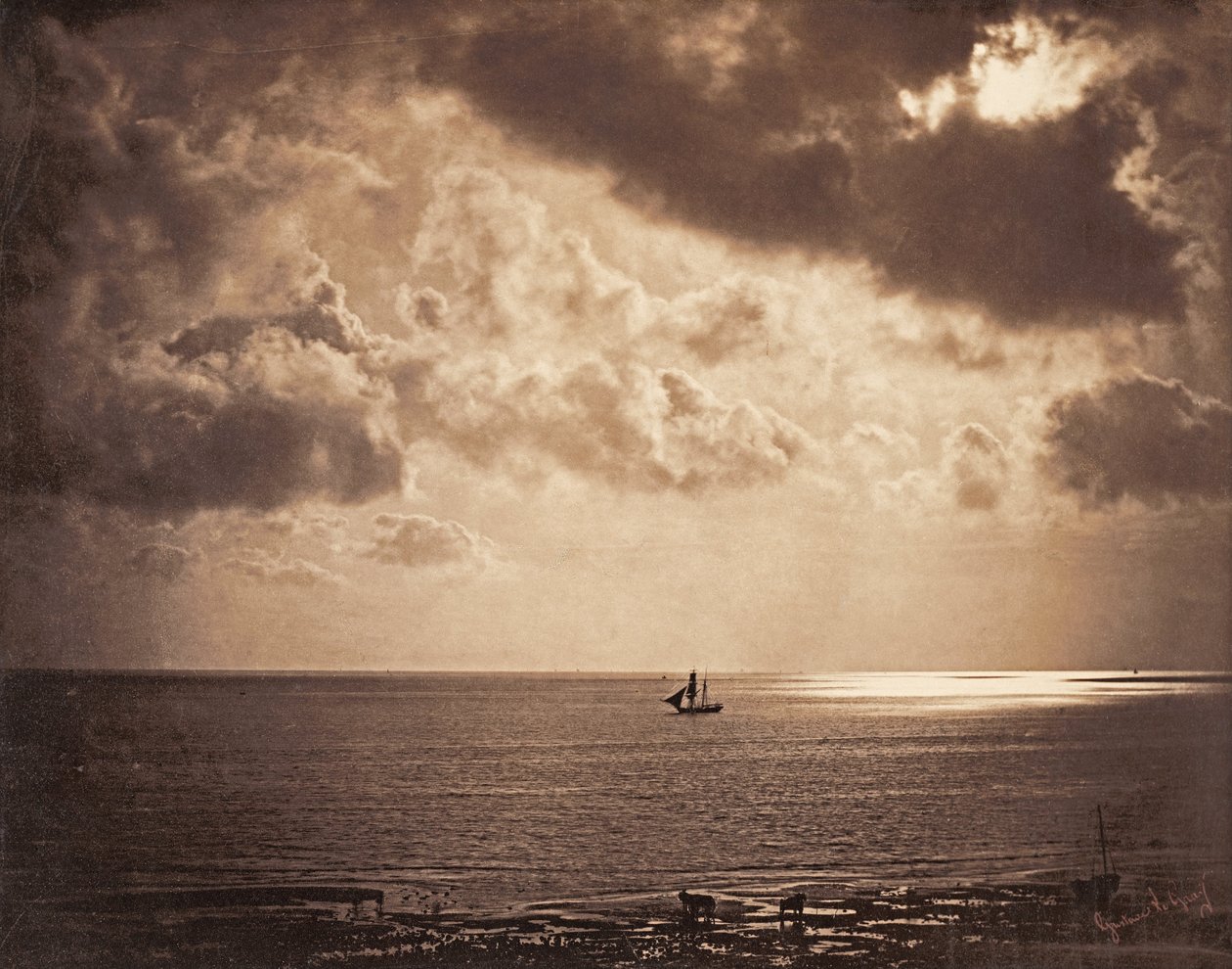 Brig na água de Gustave Le Gray