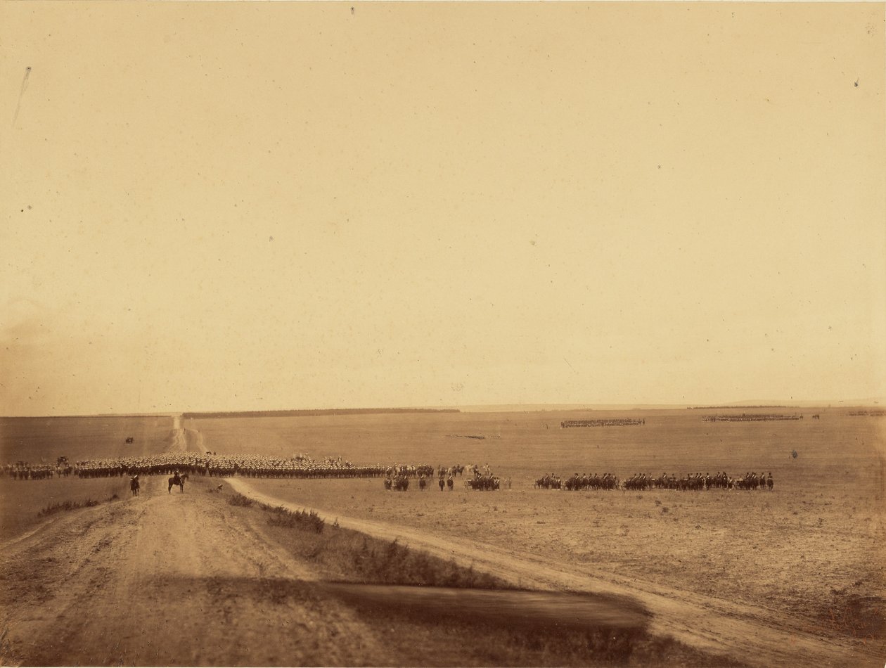 [Manobras de Cavalaria, Campo de Chalons] de Gustave Le Gray