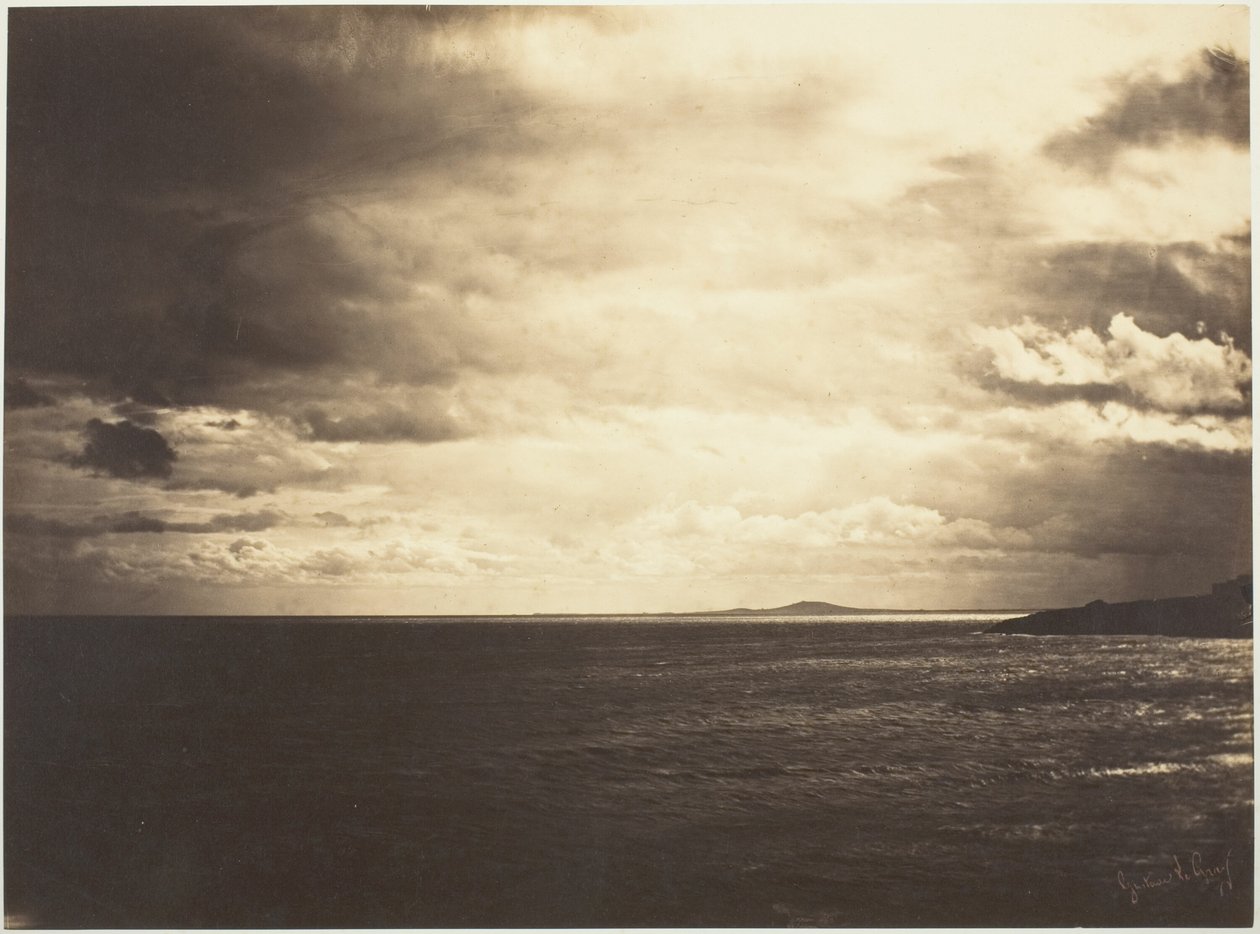 Céu nublado, Mar Mediterrâneo de Gustave Le Gray