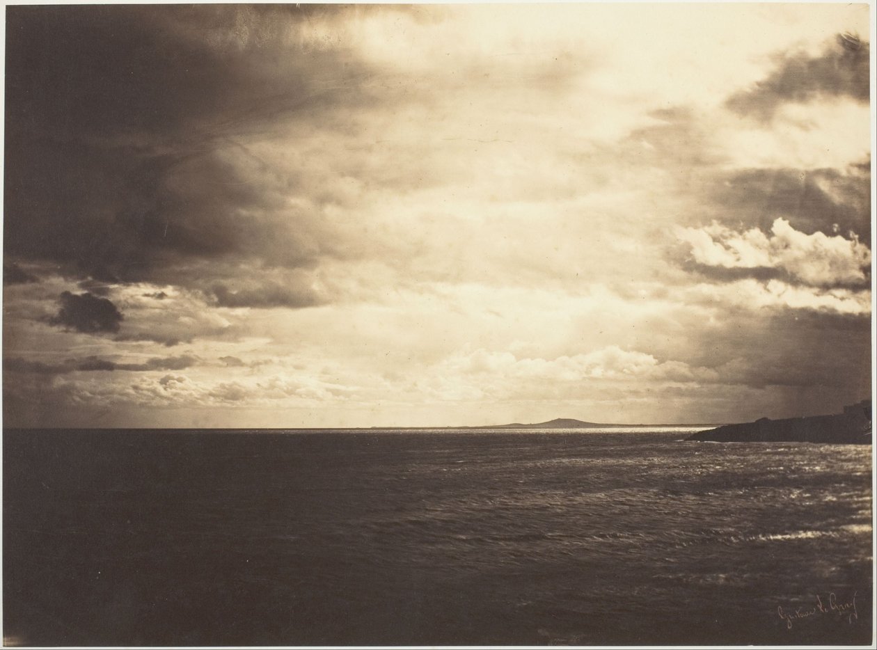 Céu nublado, Mar Mediterrâneo de Gustave Le Gray