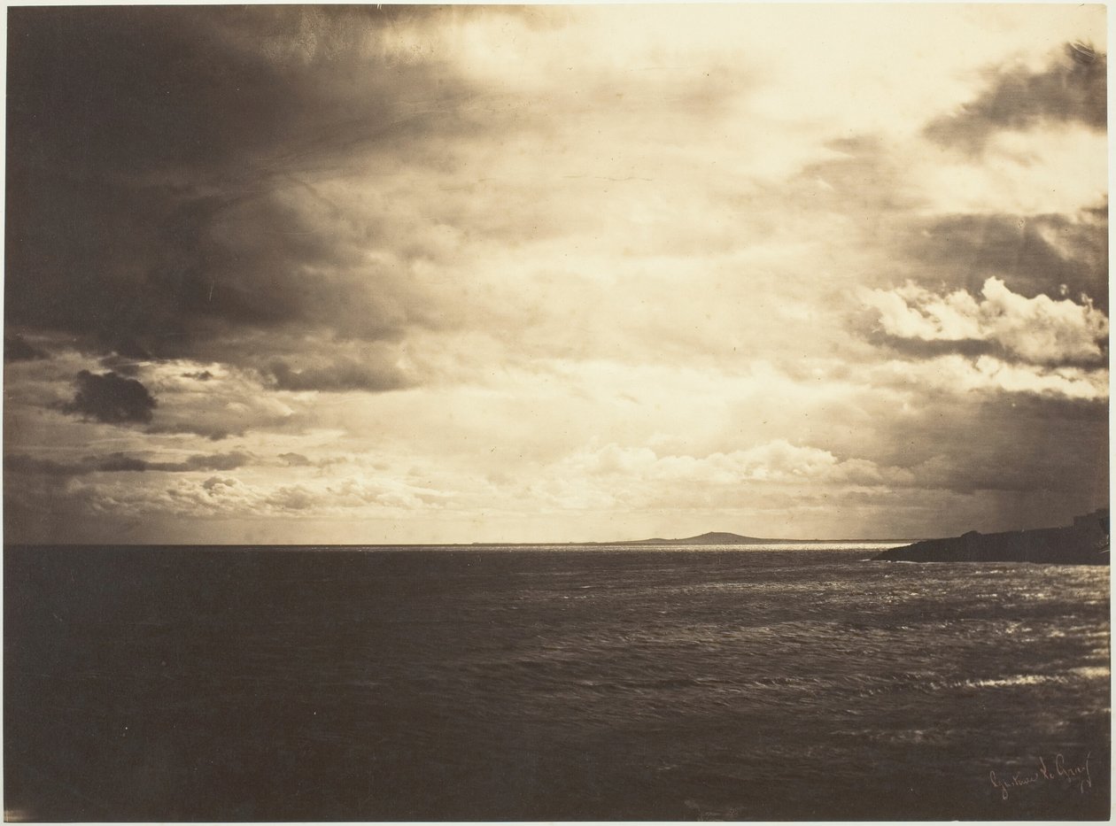 Céu nublado, Mar Mediterrâneo, 1857. de Gustave Le Gray