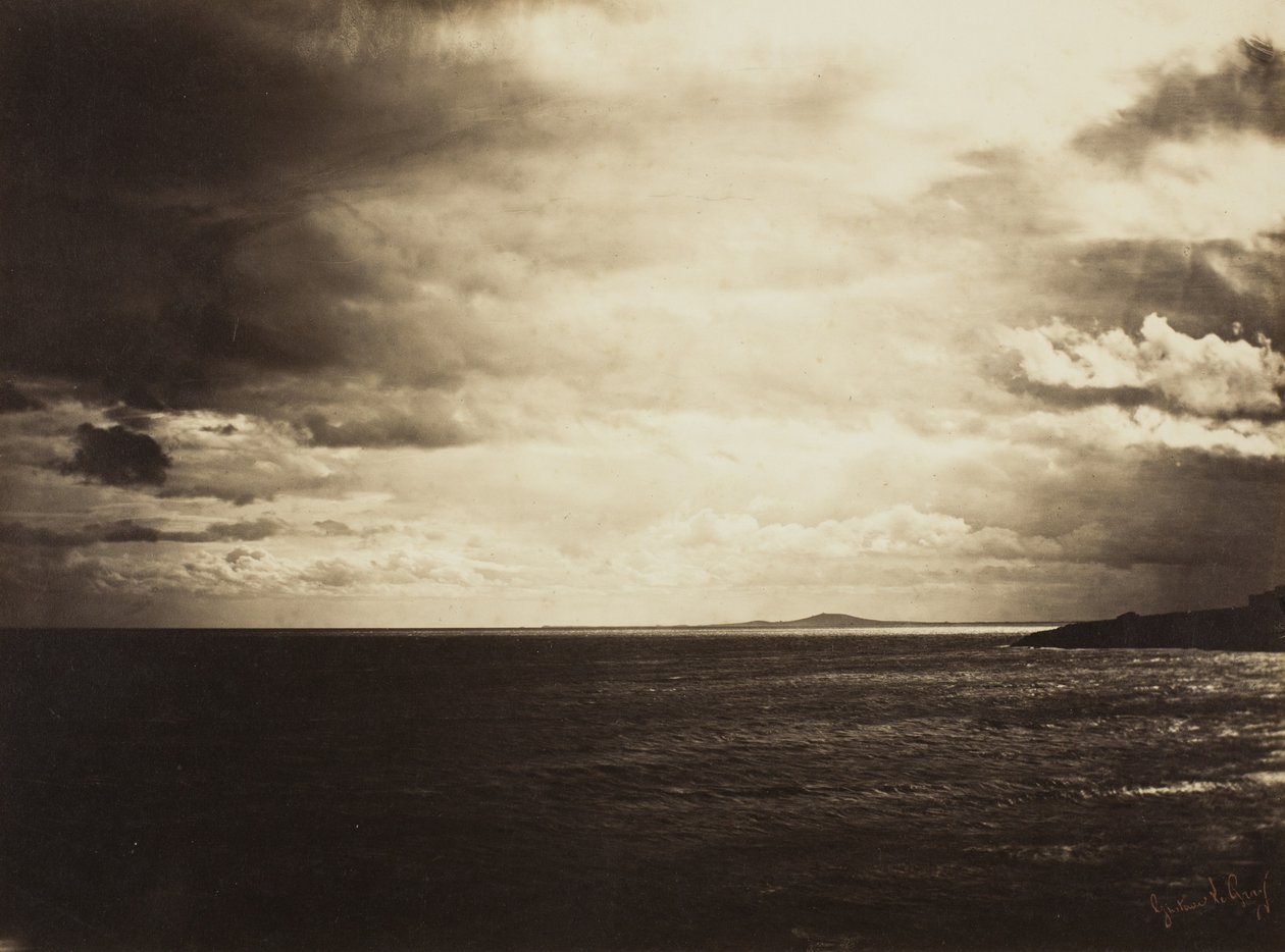Céu nublado, mar Mediterrâneo, 1857 de Gustave Le Gray