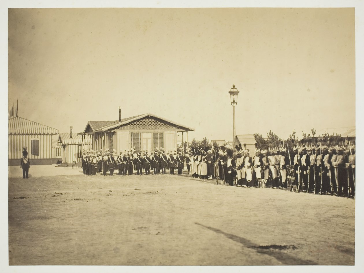 Soldados de Infantaria Leve, Camp de Châlons, 1857. de Gustave Le Gray