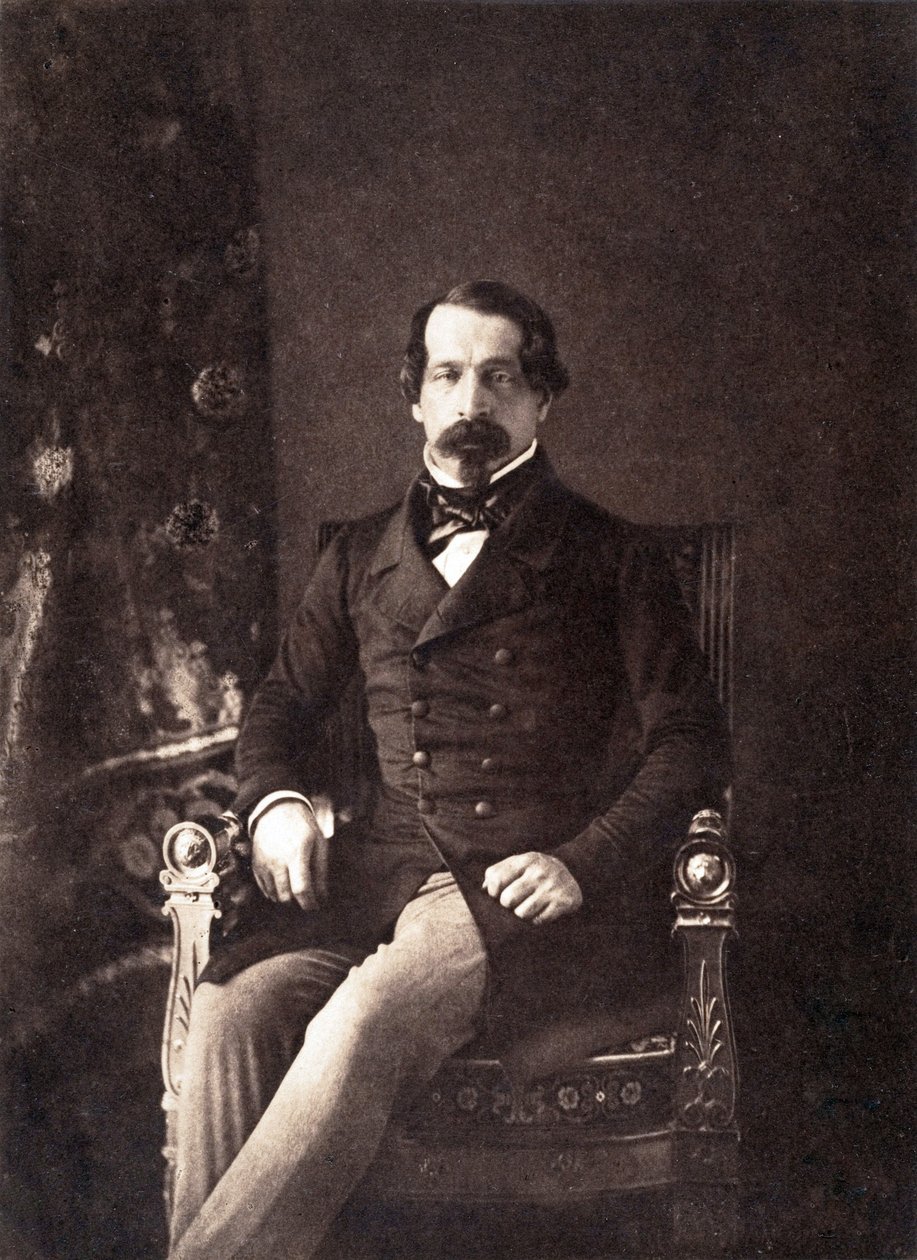 Louis Napoleon Bonaparte (1808-1873) futuro imperador Napoleão III, aqui como primeiro presidente da república francesa, foto de Gustave Le Gray de Gustave Le Gray