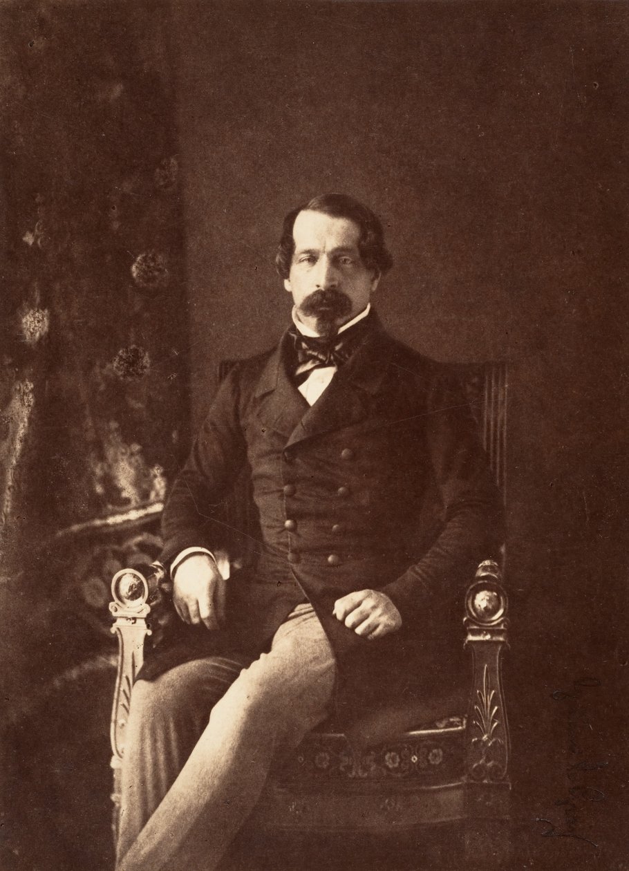 Retrato de Louis-Napoleon Bonaparte como príncipe-presidente, 1852. de Gustave Le Gray