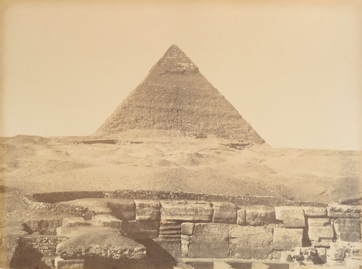 Pirâmides de Gizé, 1865-69. de Gustave Le Gray