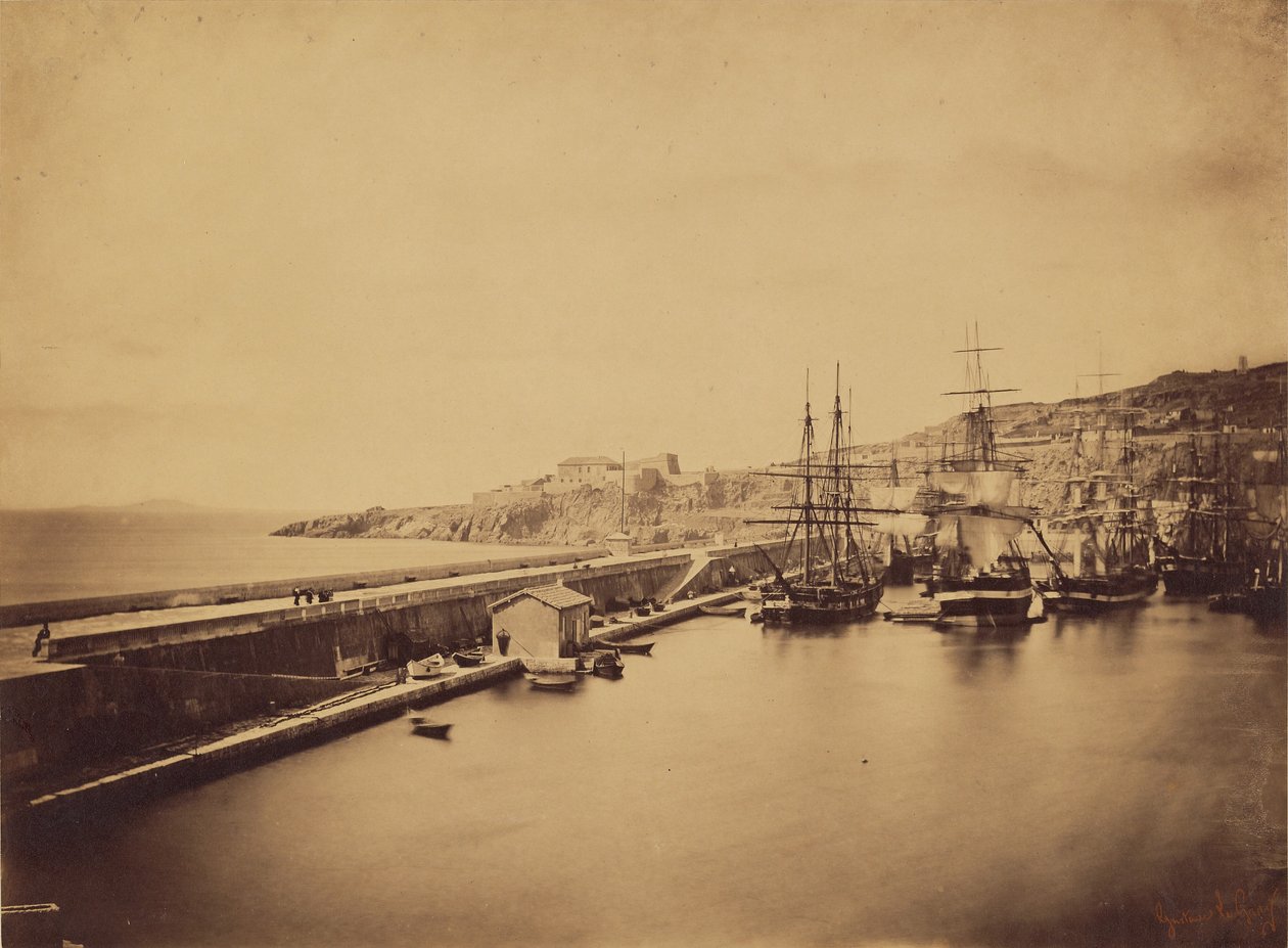 [Navios no porto, Sete] de Gustave Le Gray