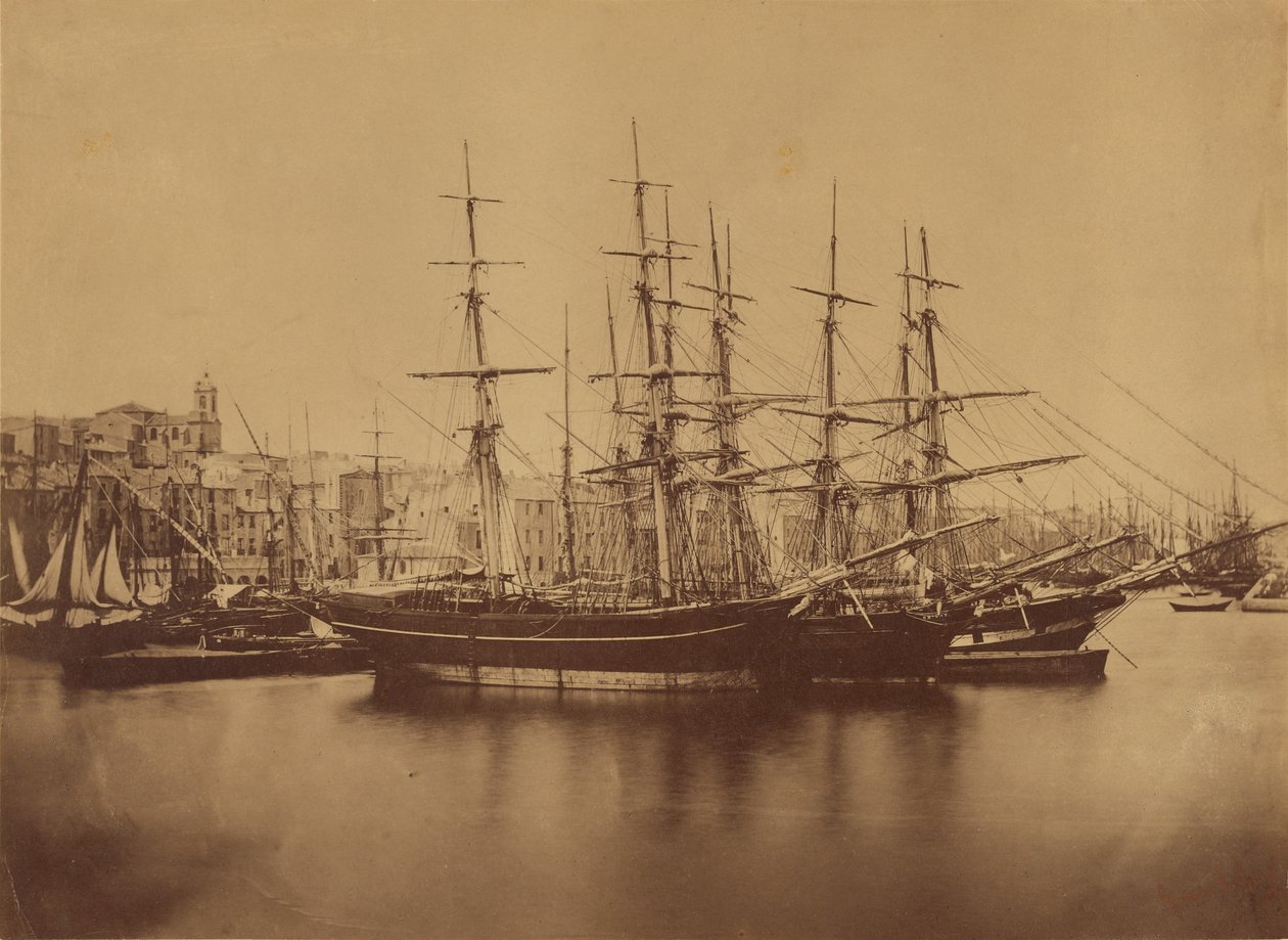Navios no porto de Sete de Gustave Le Gray