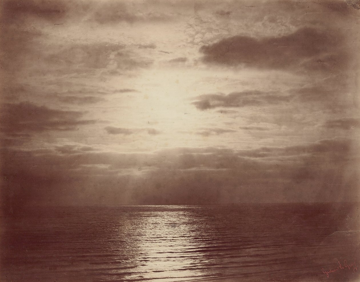 Efeito Solar nas Nuvens-Oceano, 185657. de Gustave Le Gray
