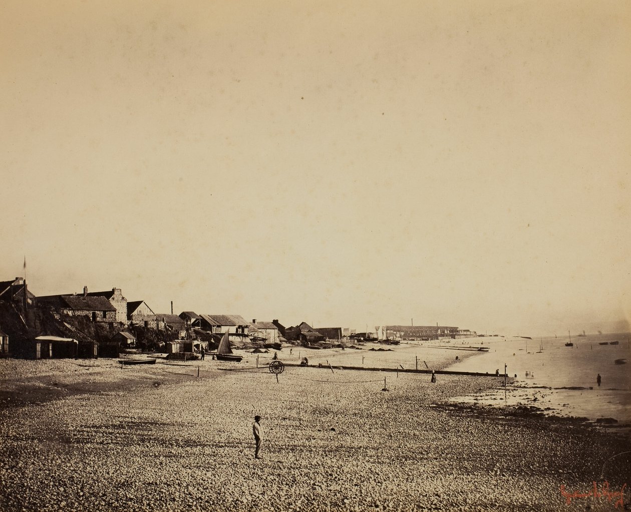 A praia de Sainte-Adresse de Gustave Le Gray