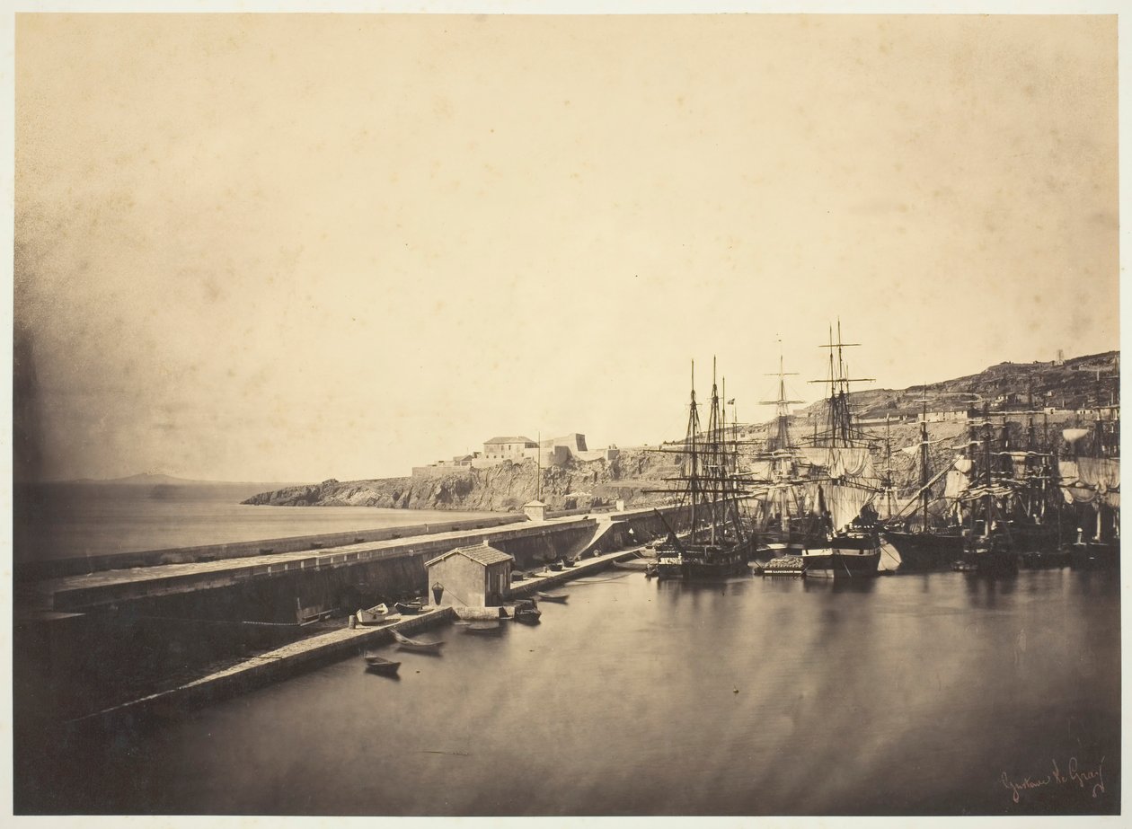 O cais de Sète, 1857. de Gustave Le Gray