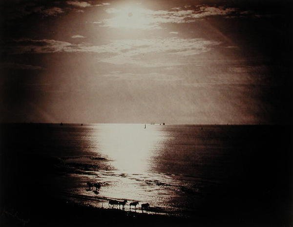 The Sun at its Zenith, Normandy, c.1860 (impressão de albumen a partir de um negativo de colódio sobre vidro) de Gustave Le Gray