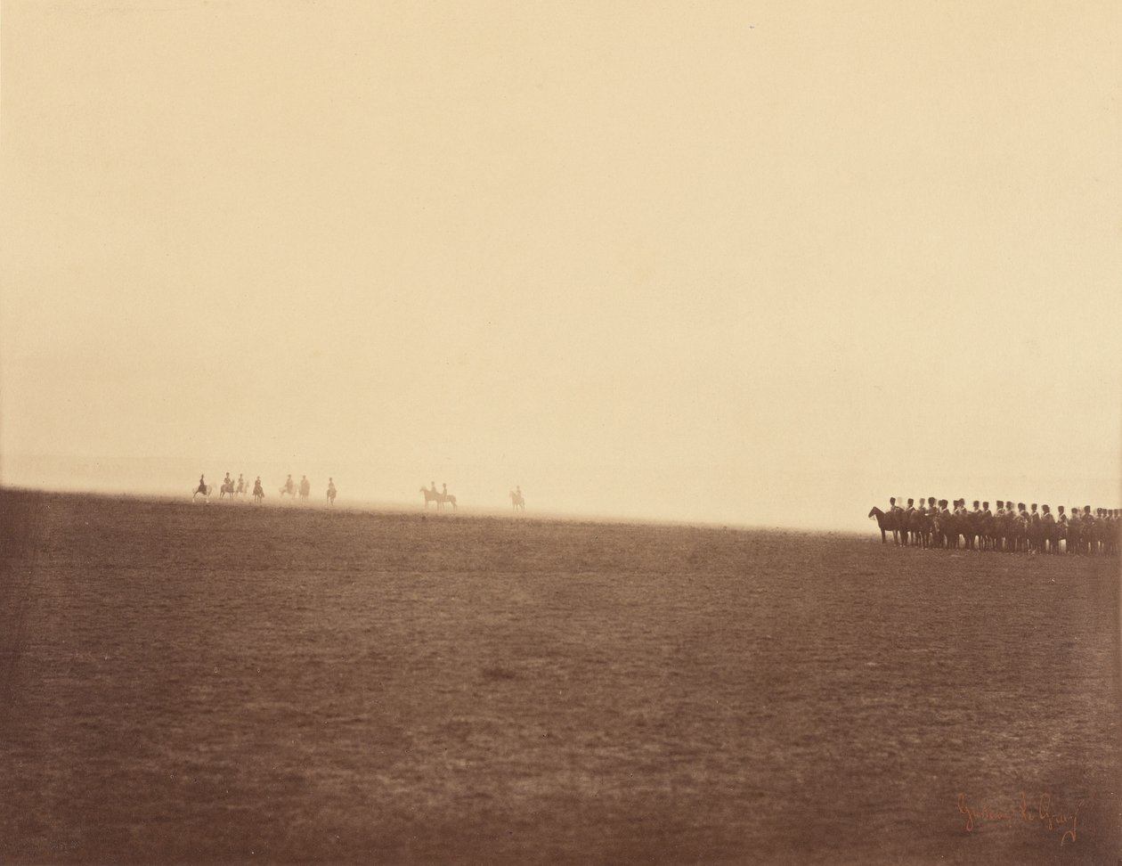 [Tropas ao longo do horizonte] de Gustave Le Gray