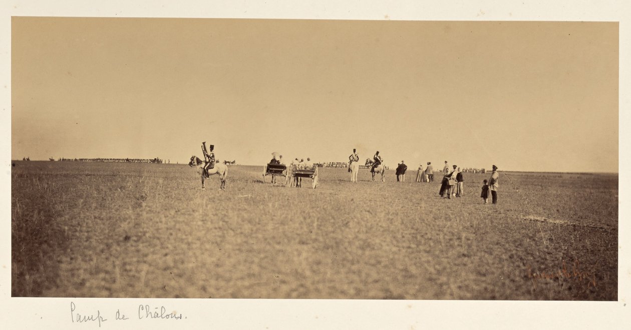 Visitantes do Campo de Châlons de Gustave Le Gray