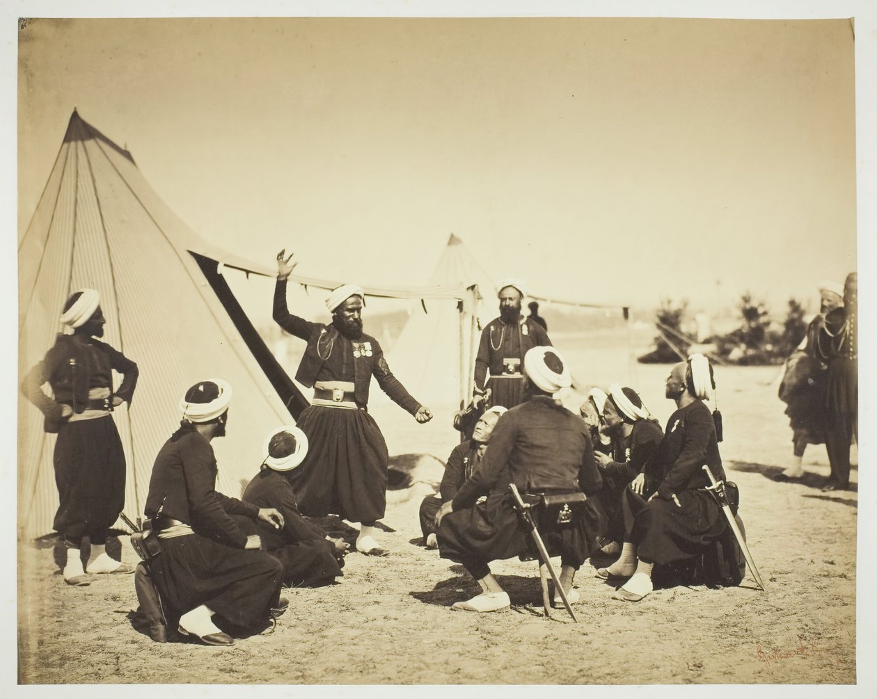 Zouave Storyteller Le recita, 1857. de Gustave Le Gray