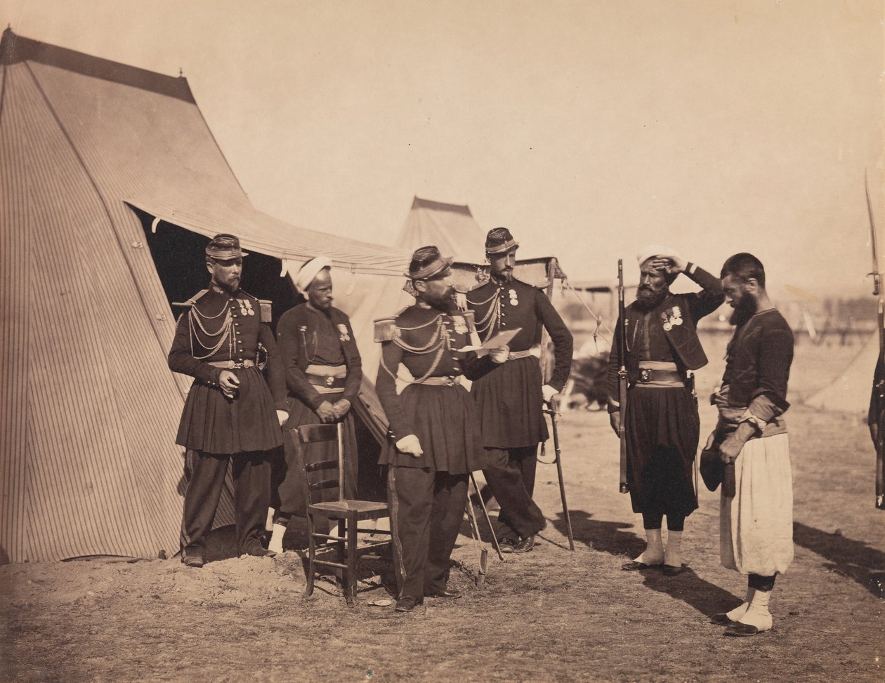 [Zouaves, Camp de Châlons], 1857. de Gustave Le Gray