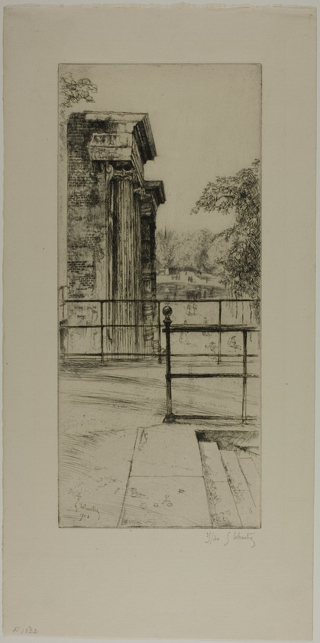 Ruínas das antigas Tulherias, Paris de Gustave Leheutre
