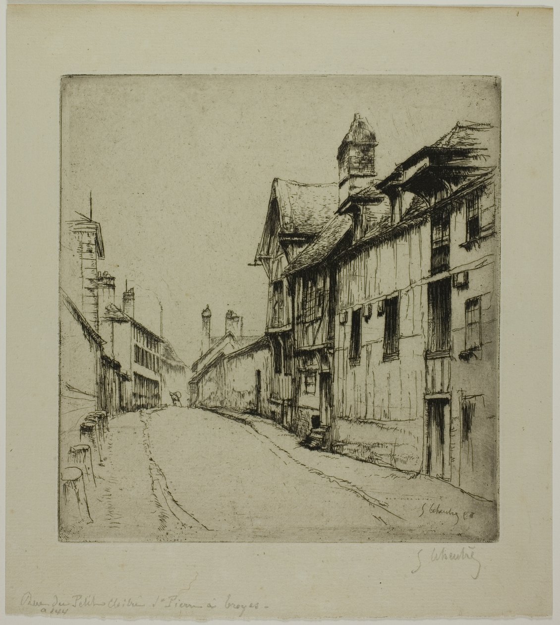 A rua do pequeno claustro, Troyes de Gustave Leheutre