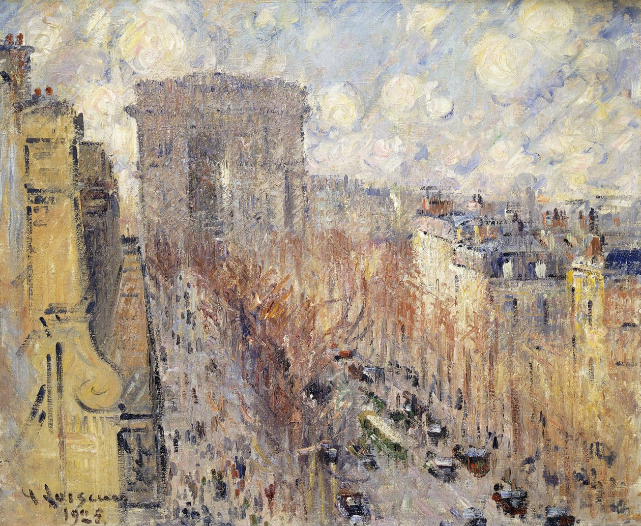 Avenue Friedland, Paris, 1925 de Gustave Loiseau