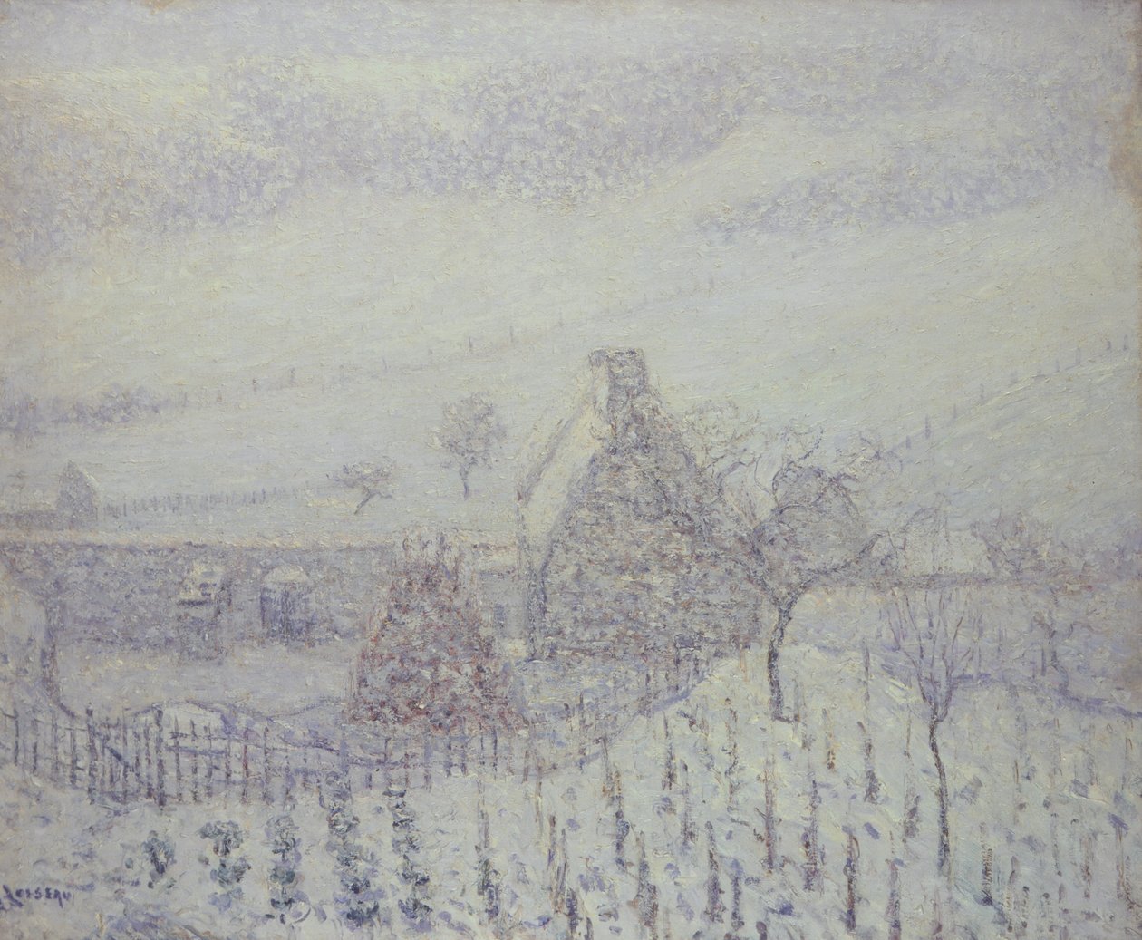Nevasca em Hedouville de Gustave Loiseau