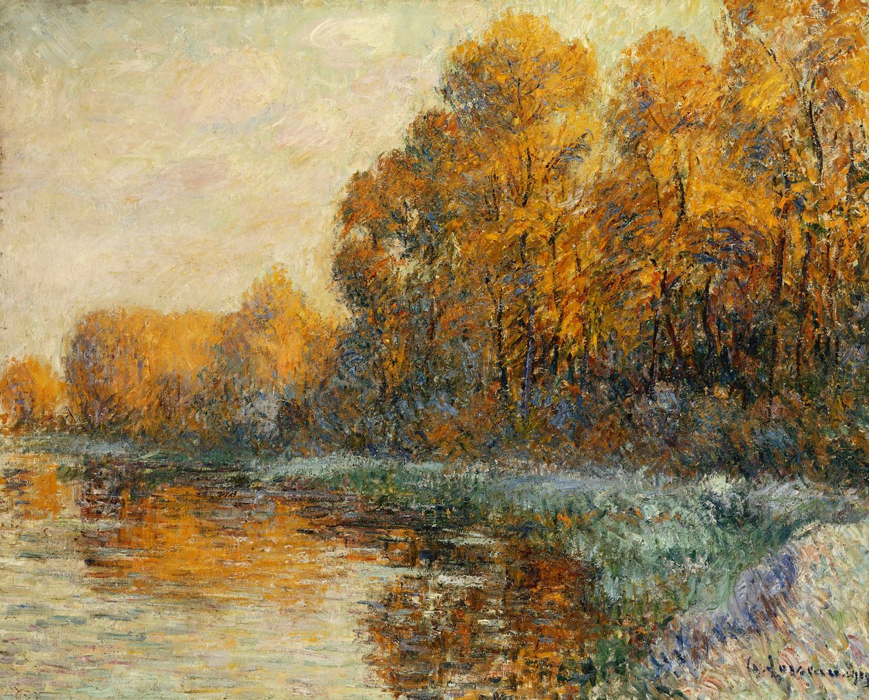 Margem do rio no outono; Beira-rio no outono de 1912 de Gustave Loiseau