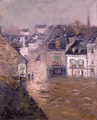 Fine Rain, Pont Aven, c.1922 (óleo sobre tela) de Gustave Loiseau