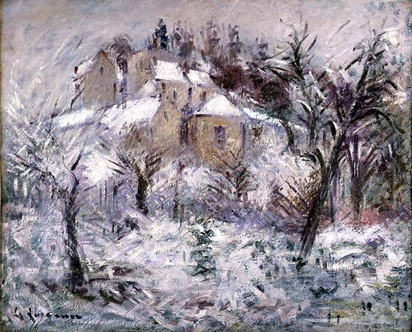 Casas em Pontoise de Gustave Loiseau