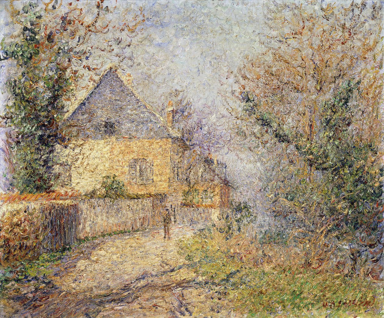 Casas nas margens do L "Eure, Louviers; Casas da Borda de L" Eure, Louviers, 1902 de Gustave Loiseau