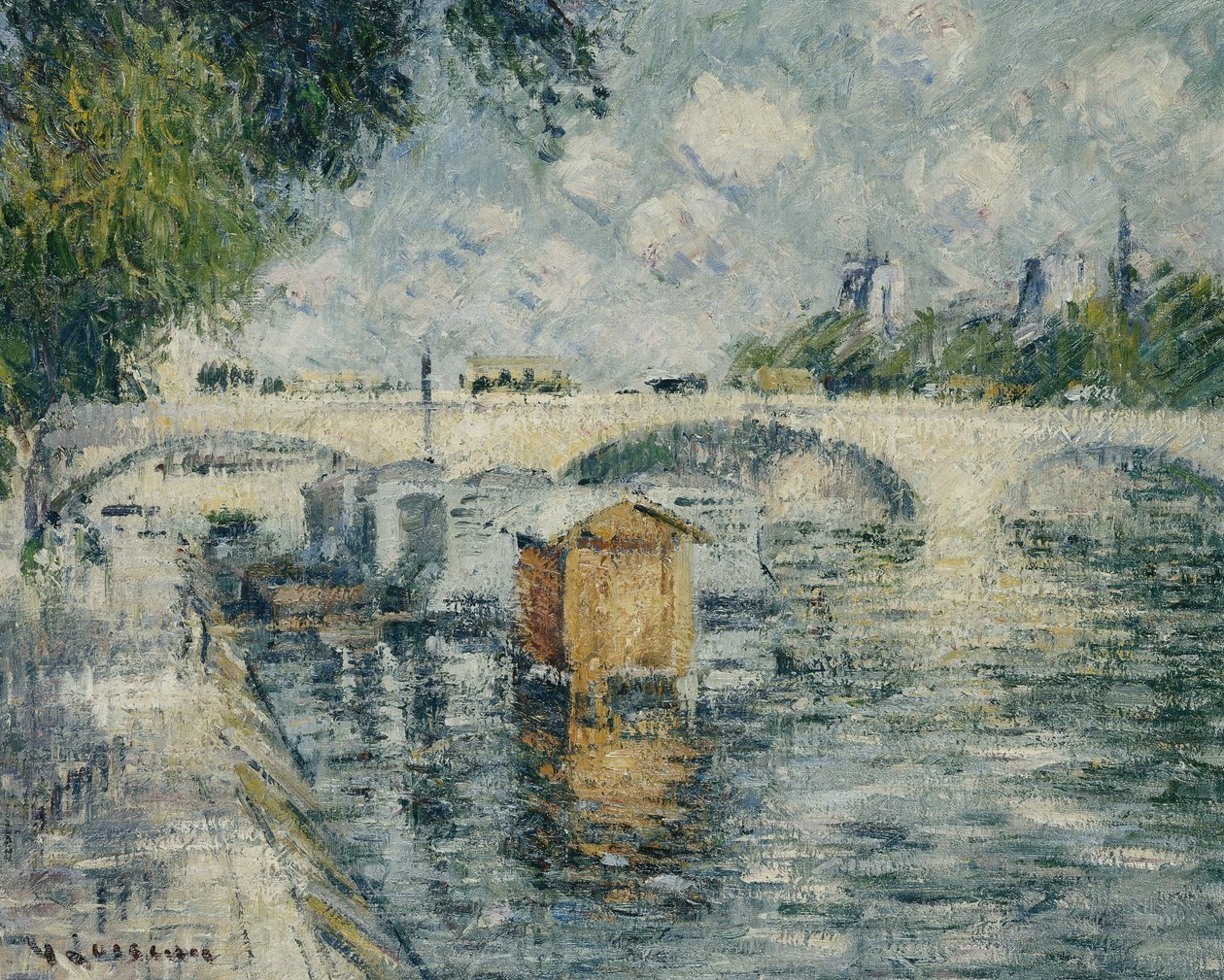 Pont Louis Philippe, Paris, 1925 de Gustave Loiseau