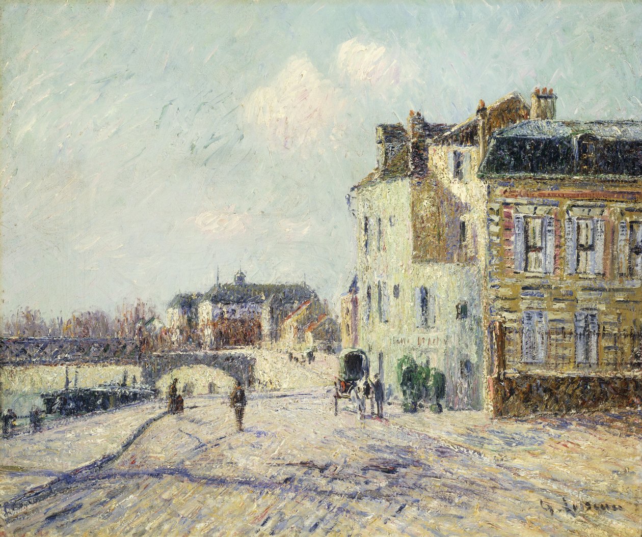 O cais do Oise em Pointoise, 1908 de Gustave Loiseau