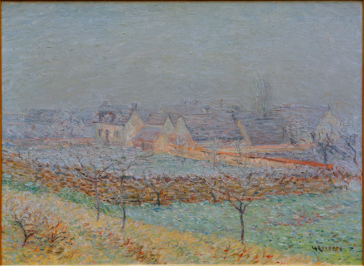 O vilarejo na primavera - Vale do Sena em Les Damps de Gustave Loiseau