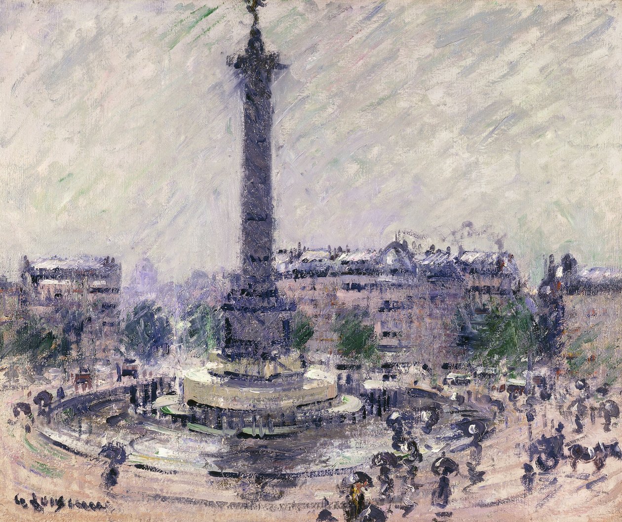 Paris, Praça da Bastilha, c.1922 de Gustave Loiseau
