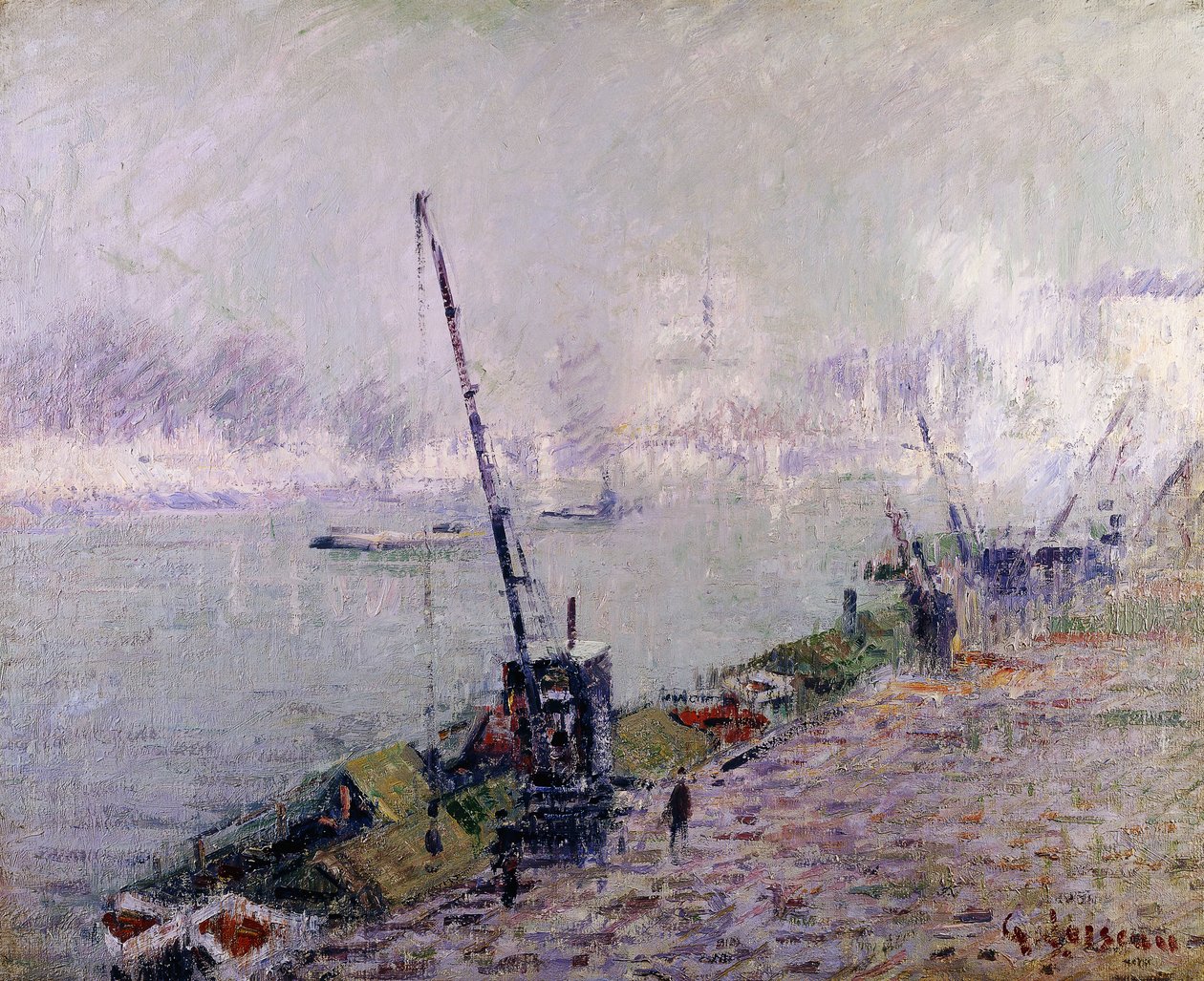 Paris, a ponte Henri IV, de manhã; Paris, Le Pont Henri IV, Le Matin, de Gustave Loiseau