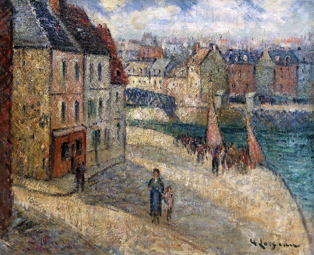 Cais em Dieppe, de Gustave Loiseau