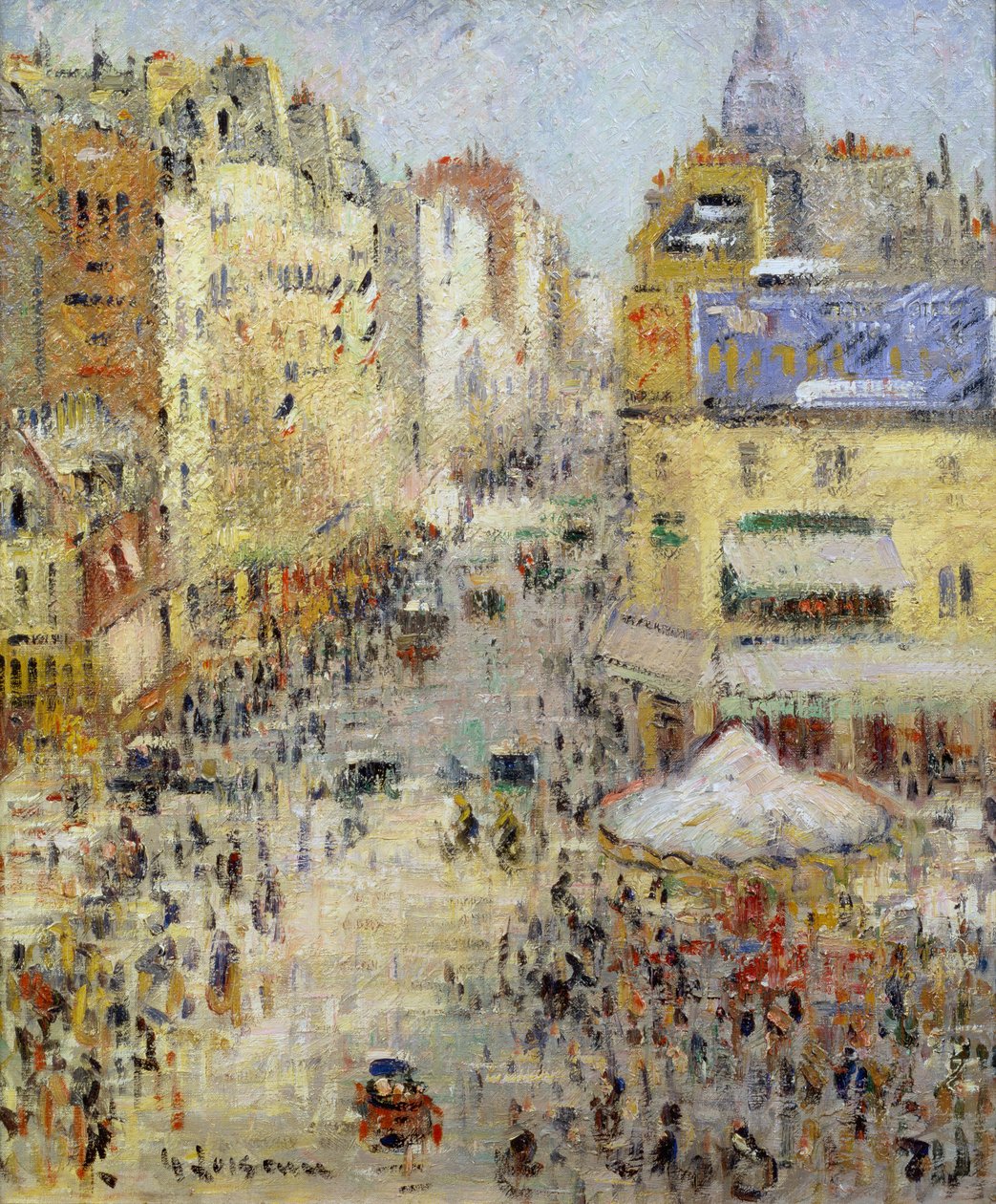 14 de julho em Paris, Rue de Clignancourt, 1925 de Gustave Loiseau