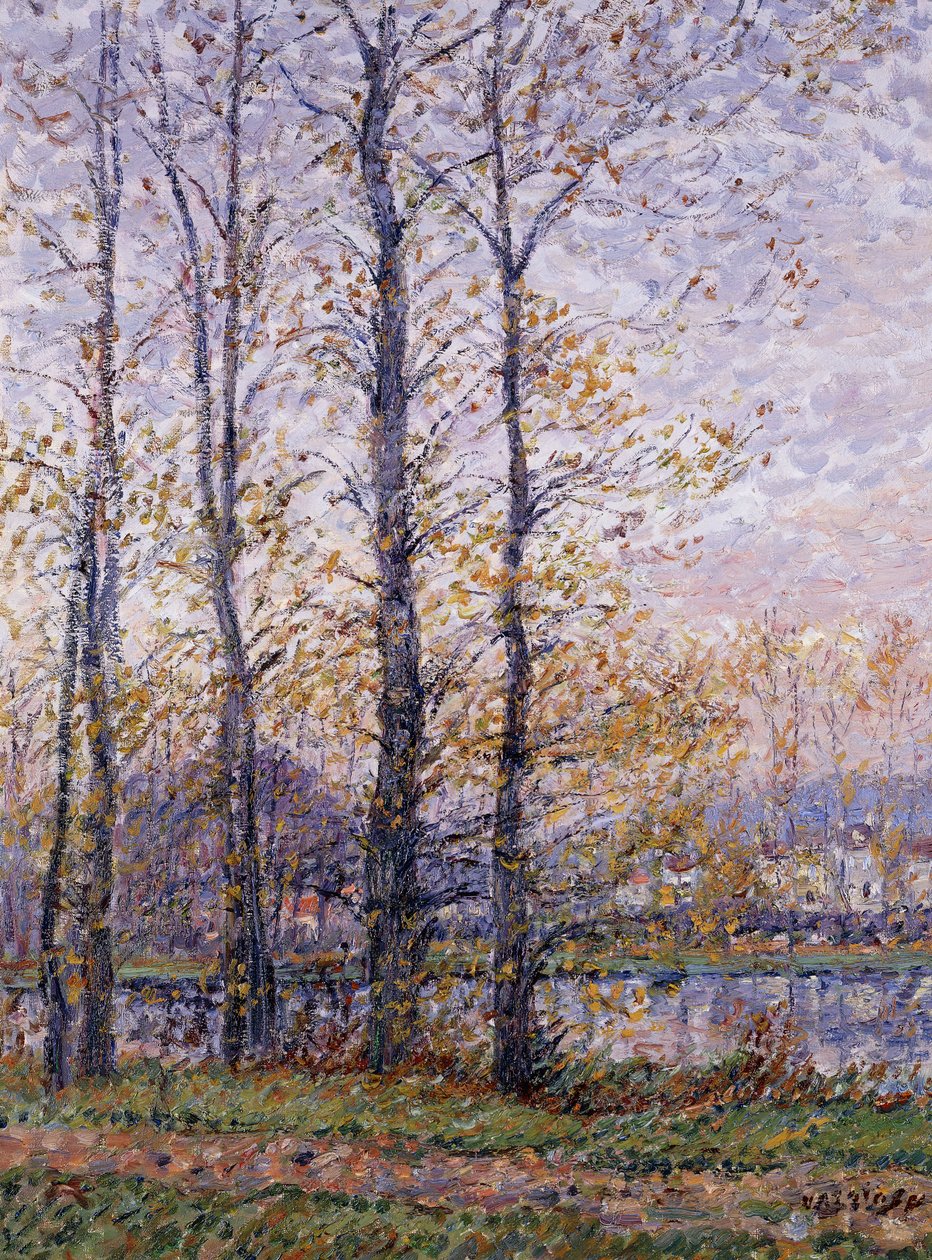 Os bancos do Oise em Precy; Les Bords de l "Oise a Precy, de Gustave Loiseau