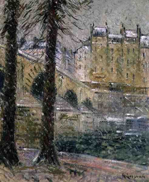 A Pont Marie, c.1926 (óleo sobre tela) de Gustave Loiseau