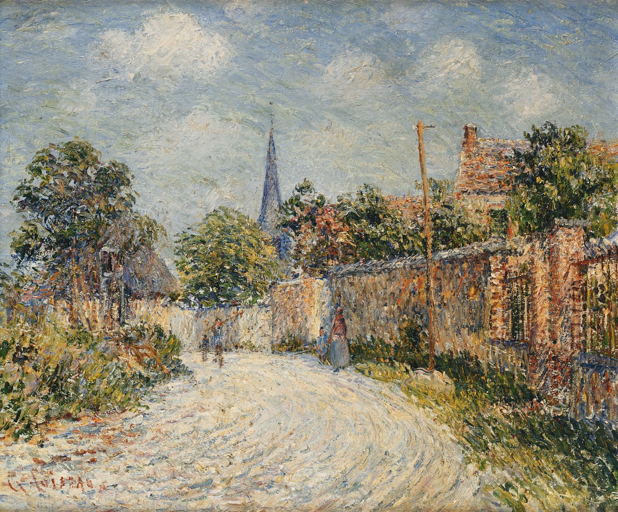A rua da vila; The Village Street, de Gustave Loiseau