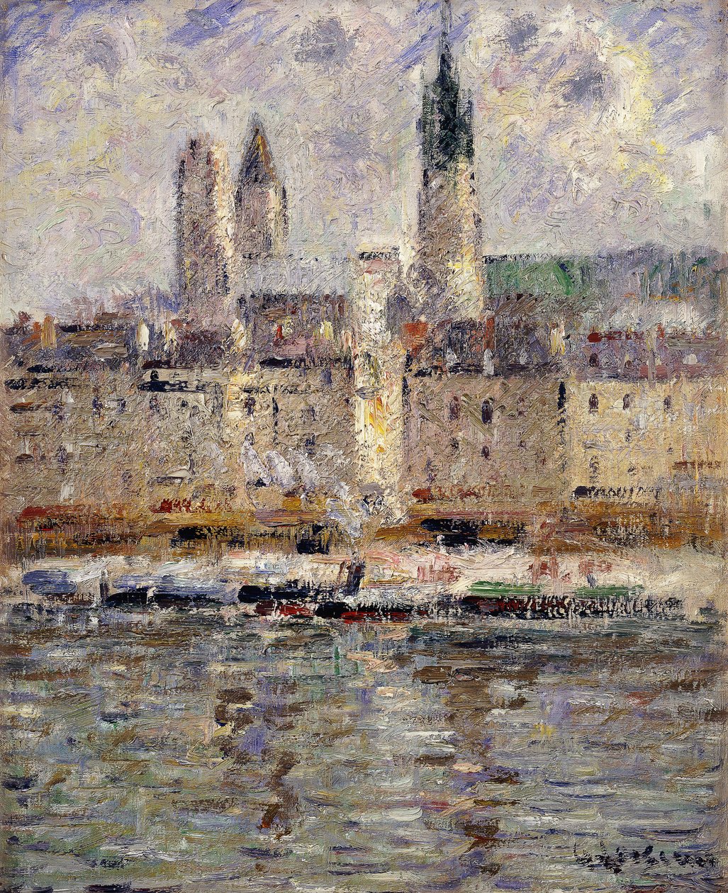 Vista de Rouen; Vista de Rouen, 1927 de Gustave Loiseau