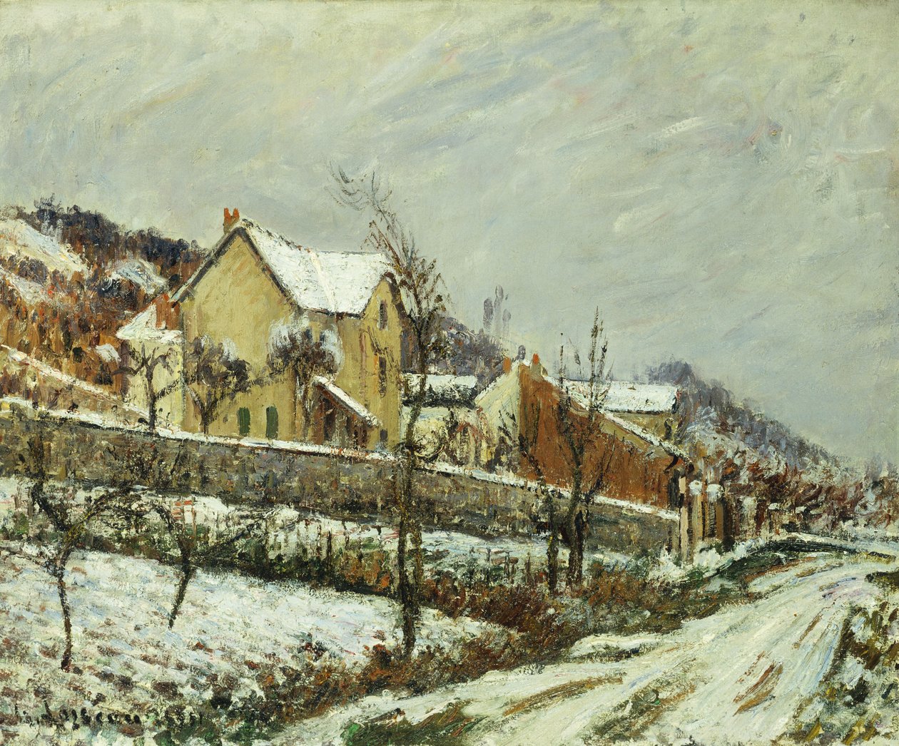 Aldeia na neve; Vila na neve, 1911 de Gustave Loiseau